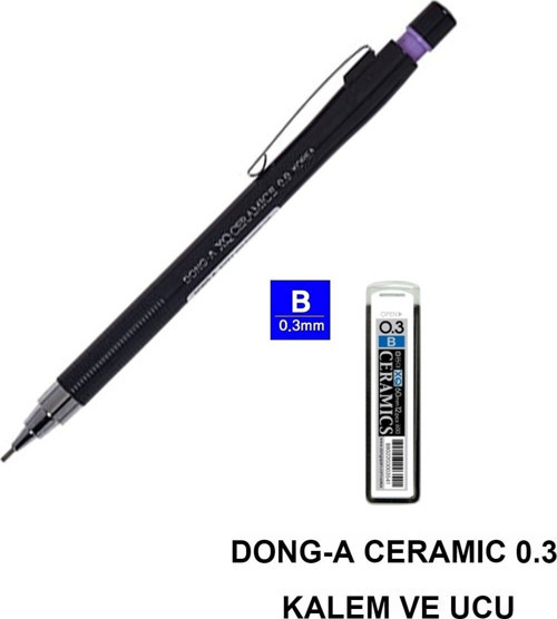 Xq Ceramics Iı Versatil Kalem 0,3Mm Siyah Gövde Ve Kalem Ucu