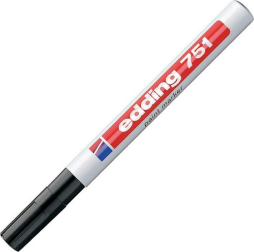 Eddıng E-751 Siyah Paint Marker Keçeli Kalem 1-2 Mm Uç