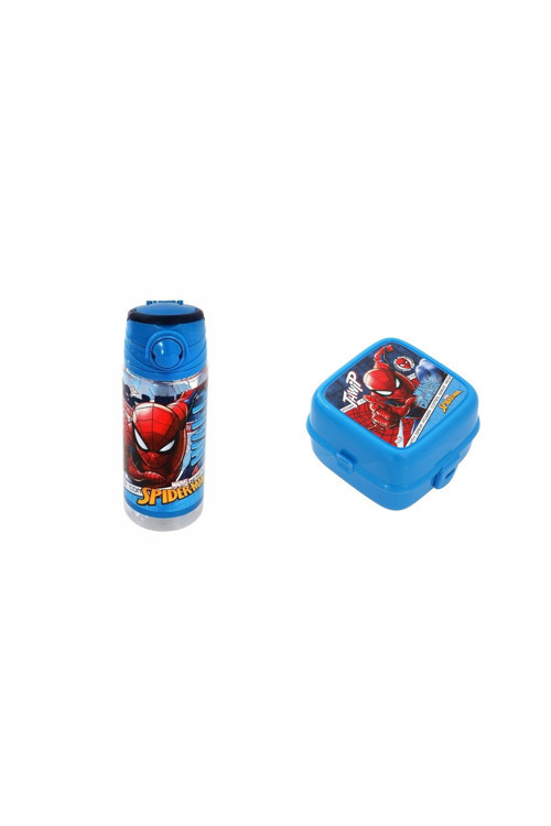 Spıderman -Örümcek Adam Matara 500 Ml Ve Beslenme Kabı