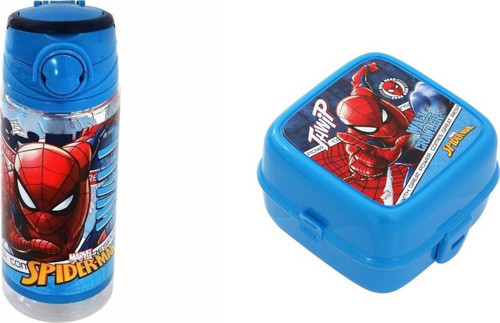 Spıderman -Örümcek Adam Matara 500 Ml Ve Beslenme Kabı