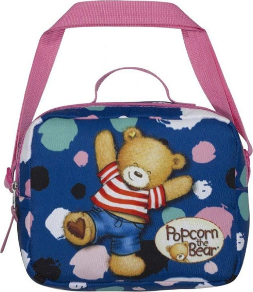 Popcorn The Bear Mavi İlkokul Çanta Seti
