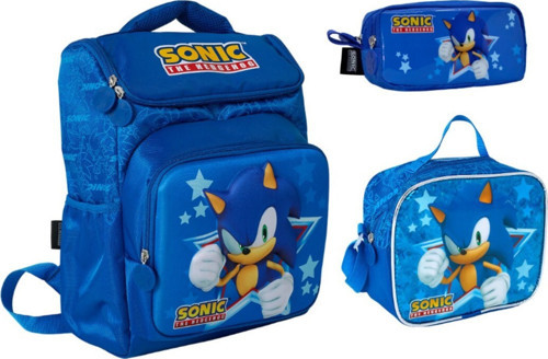 Sonic Okul Çantası-Beslenme Ve Kalem Çantası Seti
