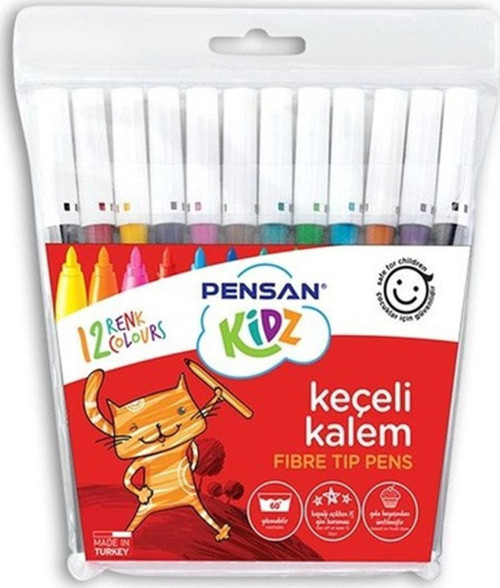 Kidz Keçeli Kalem 12 Renk