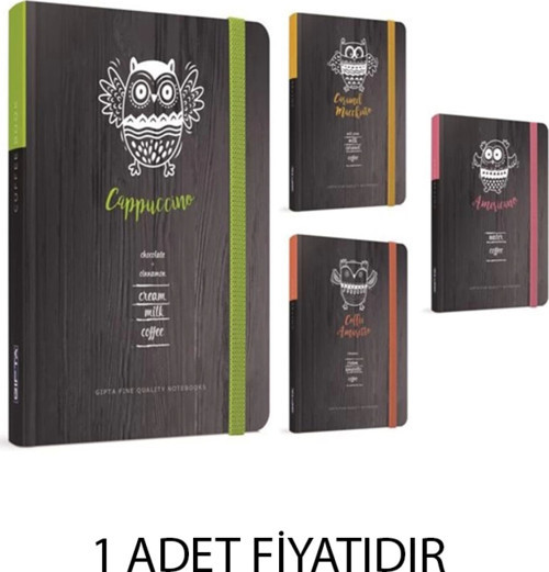 Coffee Book Iplik Dikişli Sert Kapak Defter 17X24 120Yp. Çizgili