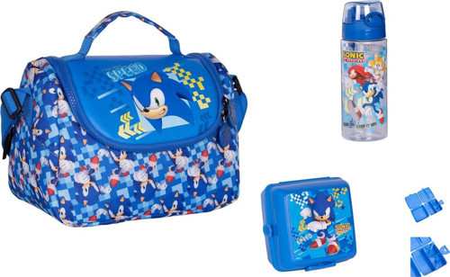 Genc Dıjıtal Baskı Sonic Beslenme Çantası Seti (3 Parça)
