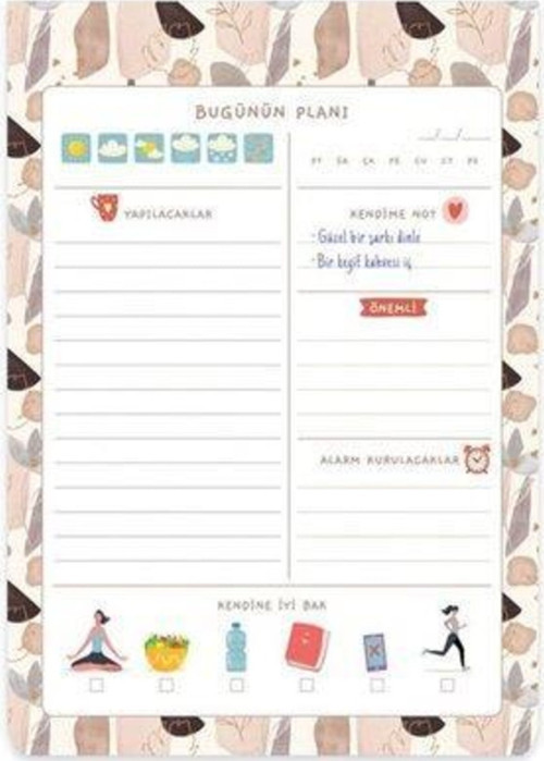 Keskin A5 Günlük Planner Blok - Çakıl