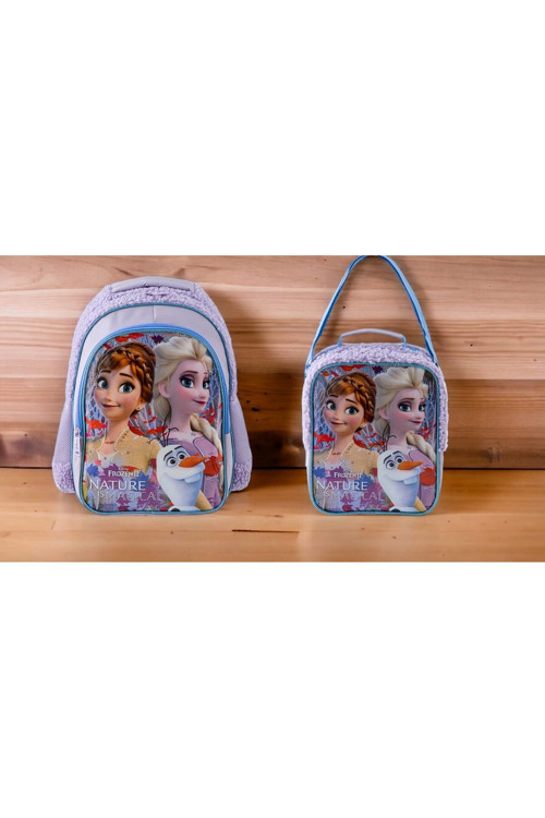 Genc Dıjıtal Baskı Frozen Ilkokul Çantası Due Magıcal Ve Beslenme Çantası