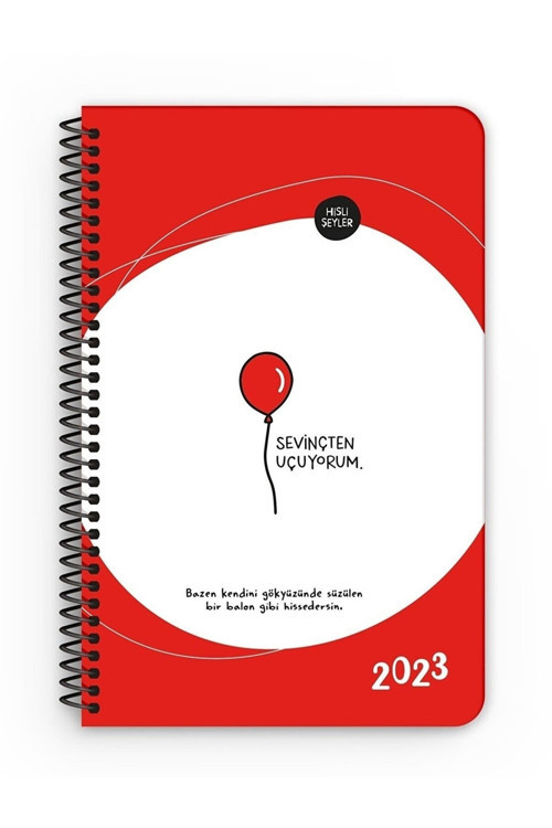 Hisli Şeyler 2023 13 X 19.5 Cm Haftalık Ajanda - Sevinçten Uçuyorum