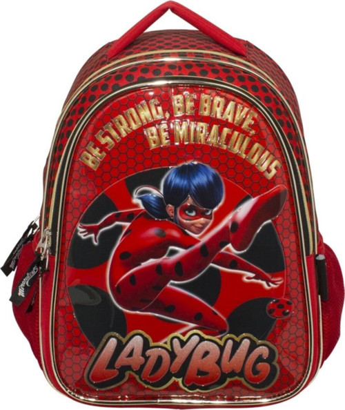 Miraculous Ladybug Iki Bölmeli Simli Okul Sırt Çantası 2136