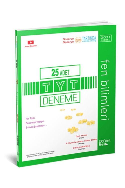 Üç Dört Beş Yayınları 345 - Tyt 25'li Deneme 2022 Model