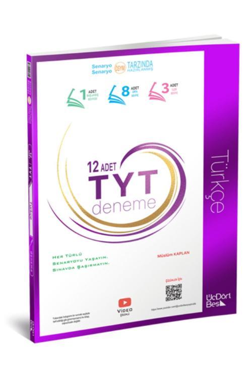 Üç Dört Beş Yayınları 345 2024 TYT Türkçe 12 Li Deneme