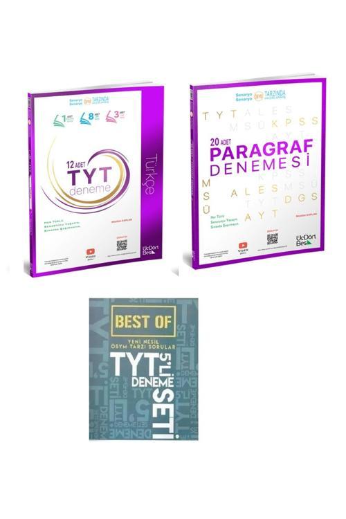 Üç Dört Beş Yayınları 345-20 Li Paragraf Deneme Ve Tyt Türkçe 12 Li Deneme Seti Güncel 2023-2024 Güncellenmiş