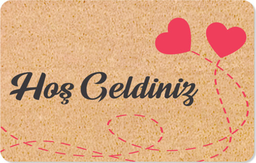 Hoş Geldiniz Yazılır Coco Görünümlü Dekoratif Dış Kapı Önü Ve Iç Mekan Paspası
