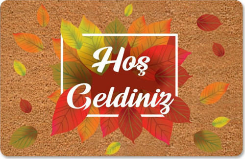 Modern Dijital Paspas - Hoşgeldiniz Karşılama Paspas - Kapı Önü Dekoratif Paspas
