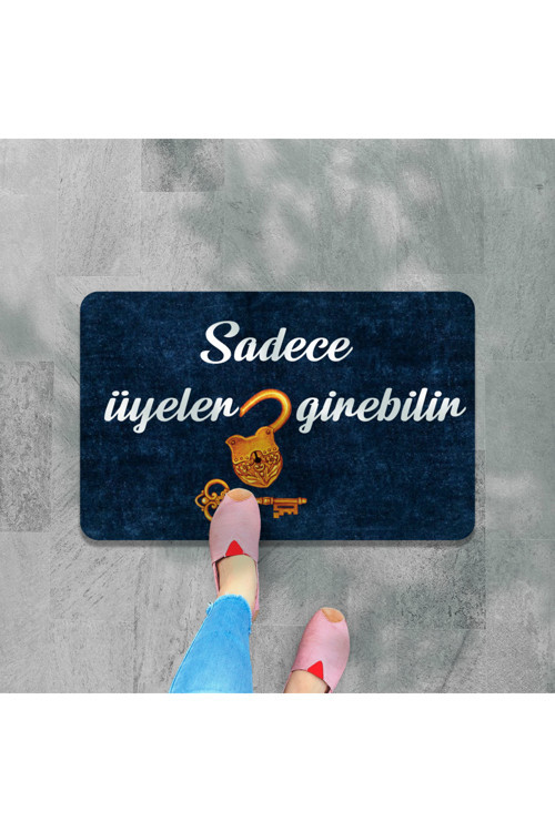 Dijital Baskılı Kapı Önü Paspas Hoşgeldiniz Yazılı Çiçek Desenıç Ve Dış Kapı Paspası Yıkanabilir