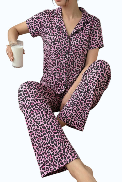 Önden Düğmeli Milan Yarım Kollu Kadın Pijama Takımı