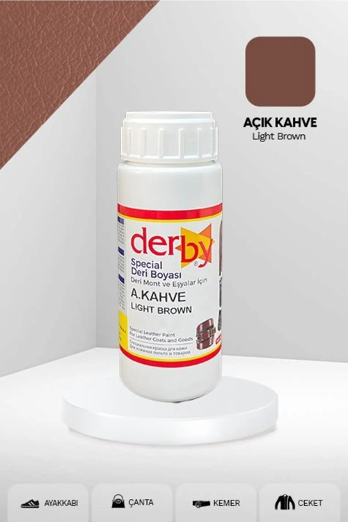 Special Açık Kahve Deri Boyası 100 ml / Mont Eşya Çanta Kemer Cüzdan Ayakkabı Deri Boyası