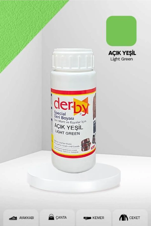 Special Açık Yeşil Deri Boyası 100 ml / Mont Eşya Çanta Kemer Cüzdan Ayakkabı Deri Boyası