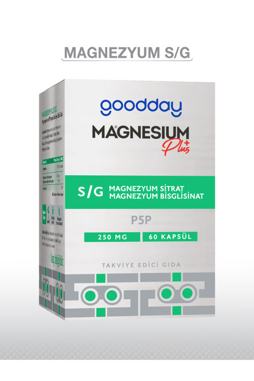 MAGNESIUM PLUS S/G (BİSGLİSİNAT SİTRAT & P5P)60 KAPSÜL