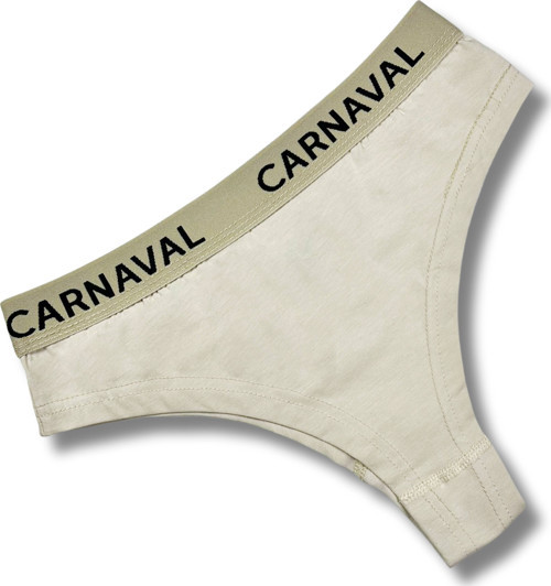 CARNAVAL Krem Renkli Premium Kadın Brazilian Külot
