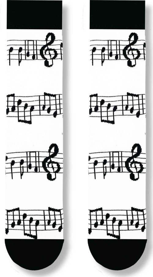 Müzik Notalar Desenli Renkli Çorap