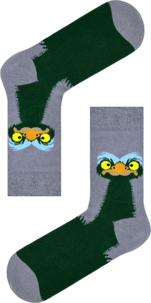 Deve Kuşu Desenli Tasarım Unisex Soket Çorap