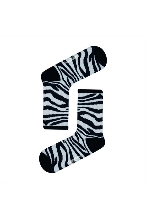 Zebra Milk Desenli Renkli Spor Çorap