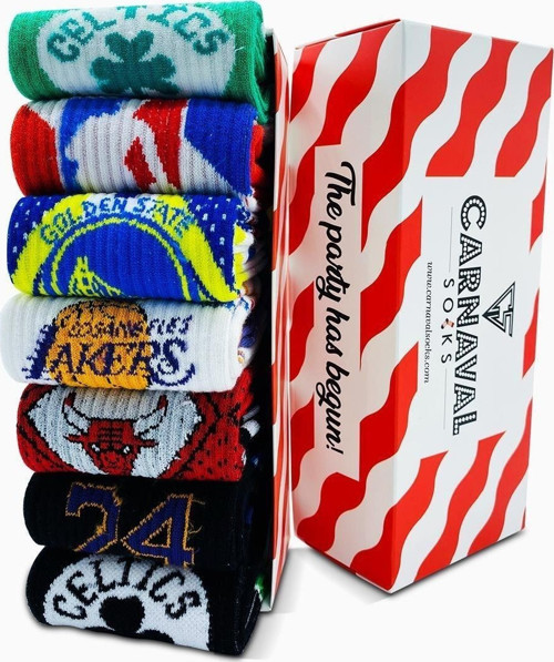 7'li Nba Basketball Team Atletik Renkli Spor Çorap Set