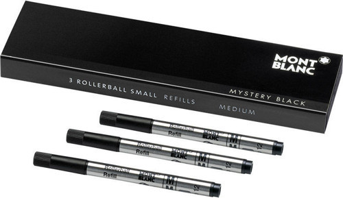 3 Rollerball Small Refills (M) Mystery Black 107323