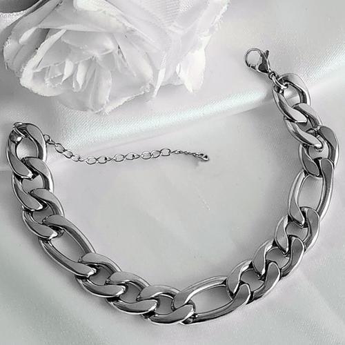 Gümüş Renk Şavin Kuşgözü Unisex Erkek Çelik Bileklik -  3010
