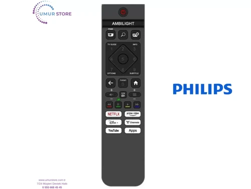 Philips İle Uyumlu Model 85PUS8309/12 Smart Led Tv Kumandası-Mikrofonsuz