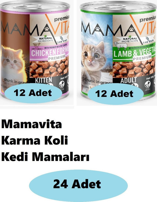 24'Lü Mamavitta Karma Koli Kedi Mamaları 02