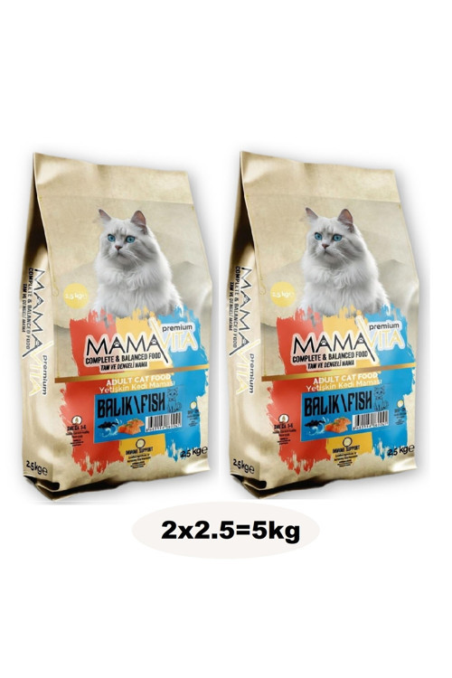 Balıklı Yetişkin Kedi Kuru Maması 5Kg (2X2.5)