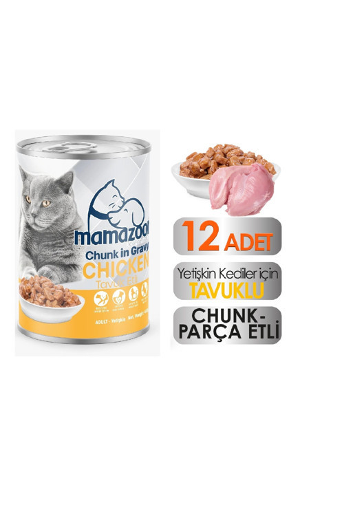 e Tavuk Etli Yetişkin Kedi Maması 12 Adet