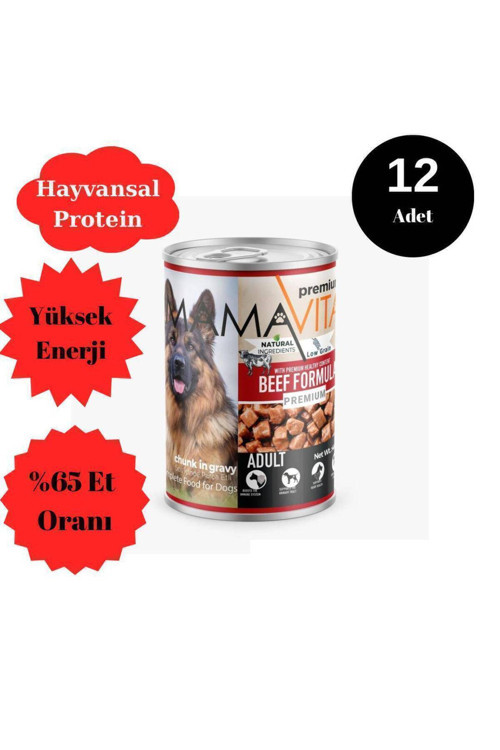 Mamavitta Parça Dana Etli Yetişkin Köpek Maması 400 Gr 12 Adet