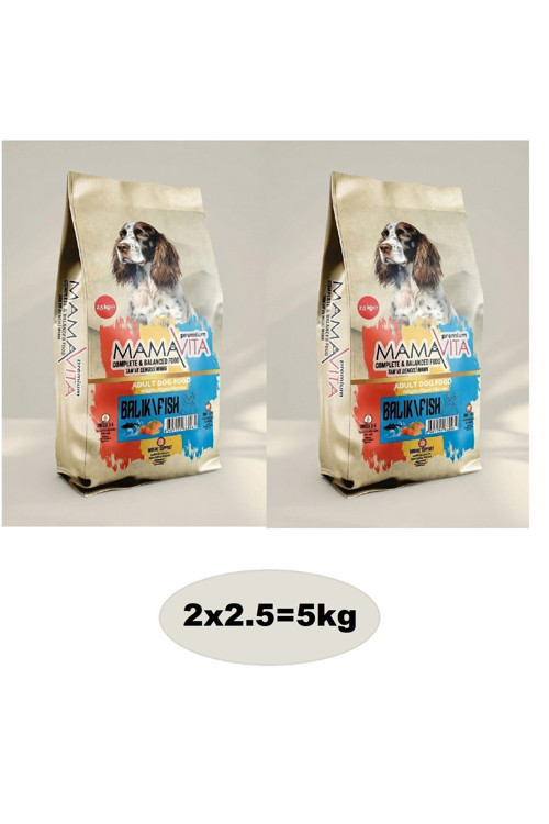 Balıklı Yetişkin Kuru Köpek Maması 5Kg (2X2.5)