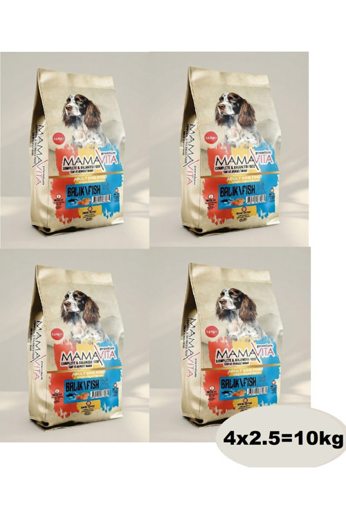 Balık Etli Yetişkin Kuru Köpek Maması 10Kg (4X2.5)