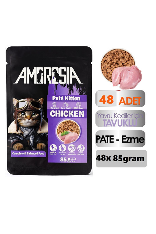 Tavuk Etli Pouch Yavru Kedi Maması 48 Adet