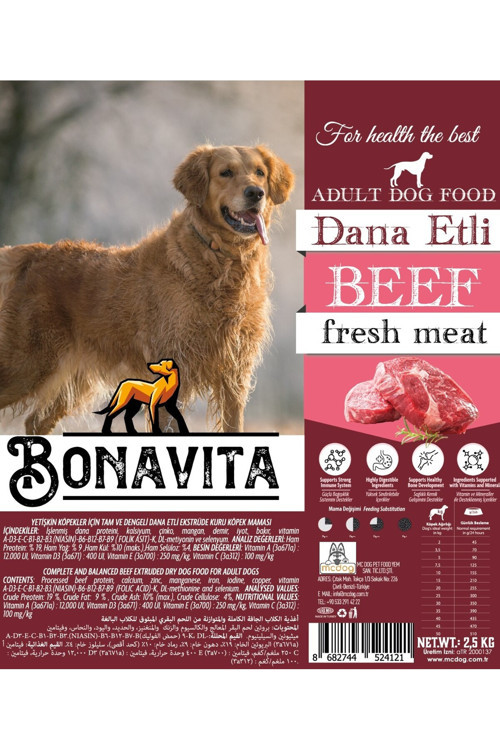Dana Etli Yetişkin Köpek Kuru Maması 5Kg (2.5 X 2)