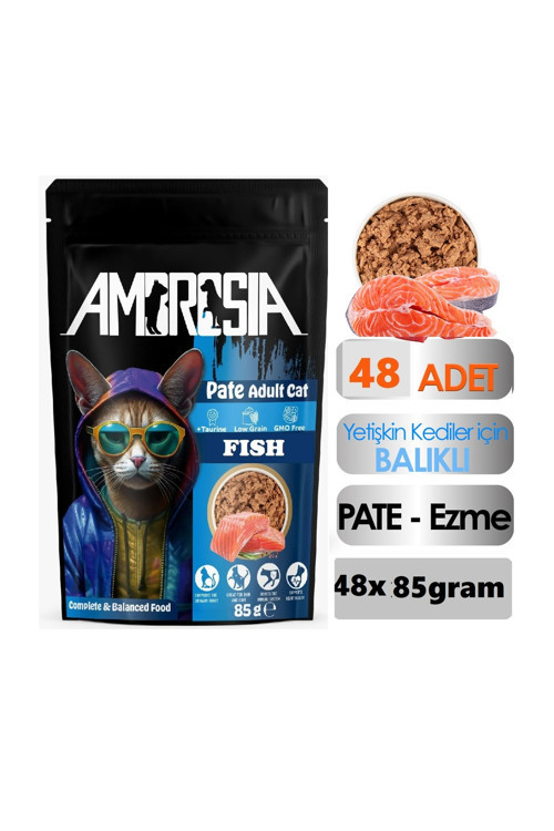 Balık Etli Pouch Yetişkin Kedi Maması 48 Adet