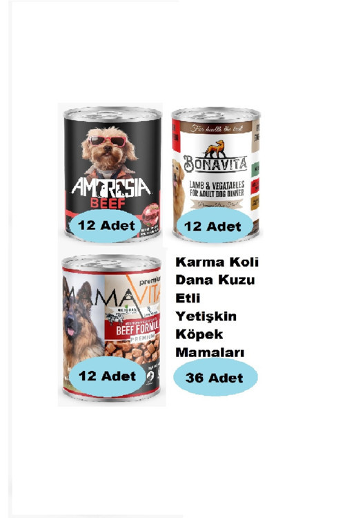 a Karma Koli Dana-Kuzu Etli Yetişkin Köpek Maması 36 Adet