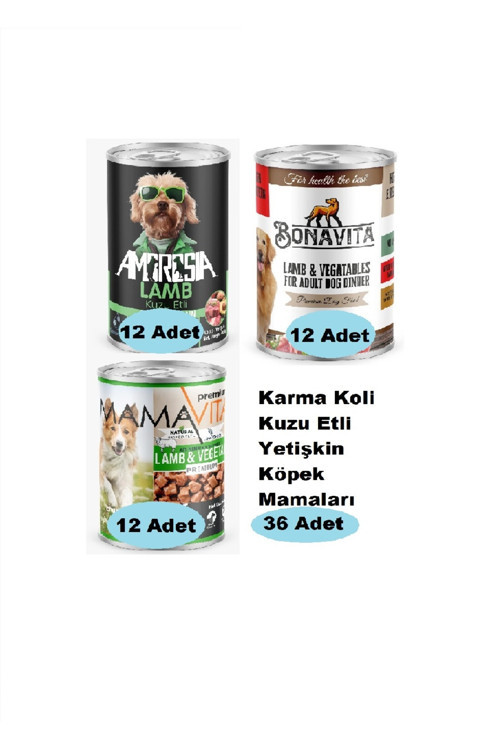 a Karma Koli Kuzu Etli Yetişkin Köpek Maması 36 Adet