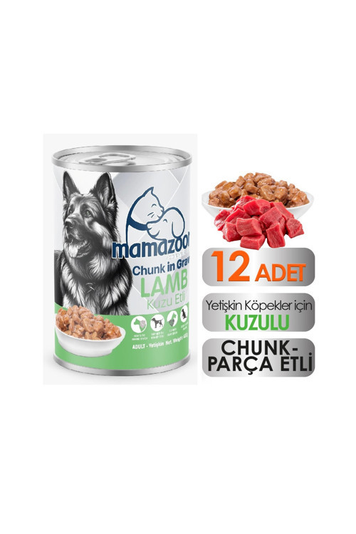 e Kuzu Etli Yetişkin Köpek Maması 12 Adet