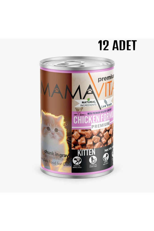 Tavuk Etli Yavru Kedi Maması 400 Gr 12 Adet