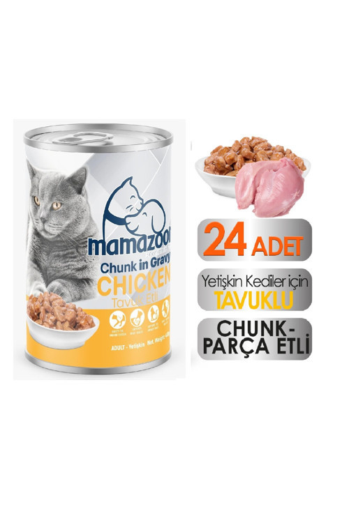 e Tavuk Etli Yetişkin Kedi Maması 24 Adet