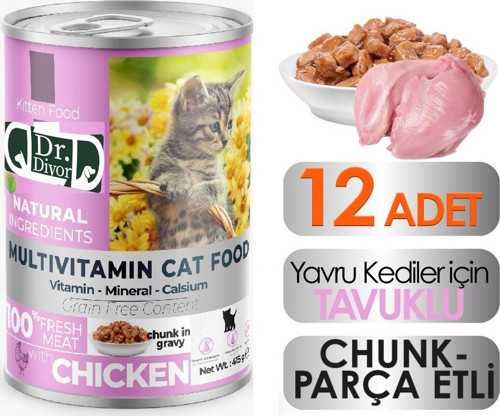 Tavuk Etli Yavru Kedi Maması 12 Adet