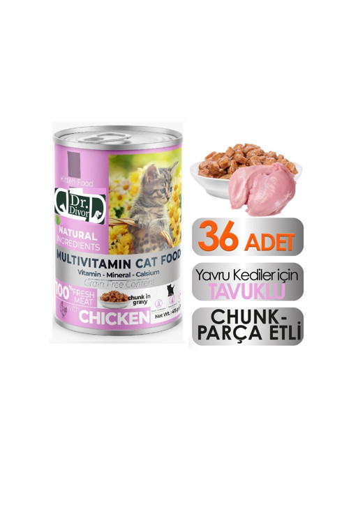 Tavuk Etli Yavru Kedi Maması 36 Adet