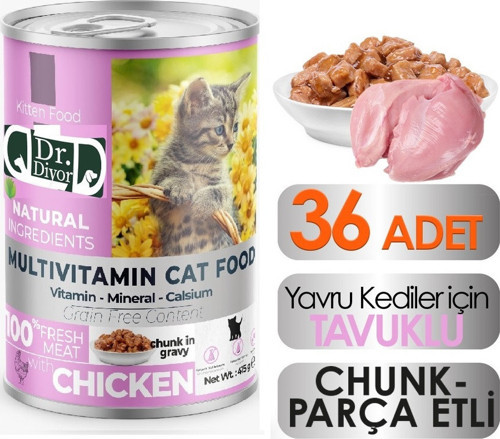 Tavuk Etli Yavru Kedi Maması 36 Adet