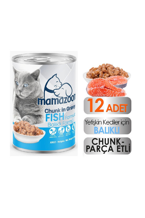 e Balık Etli Yetişkin Kedi Maması 12 Adet