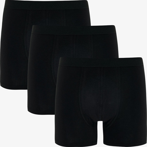 Erkek Pamuklu Basic Black 3'Lü Boxer